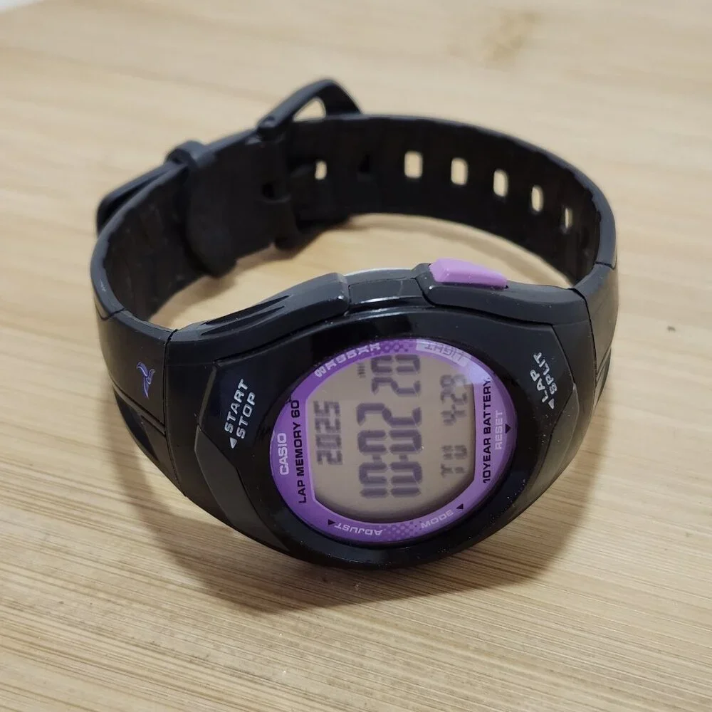 Casio PHYS 2575 STR-300‎ Quartz Digital Ladies Watch 60 Lap WR 5 Bar